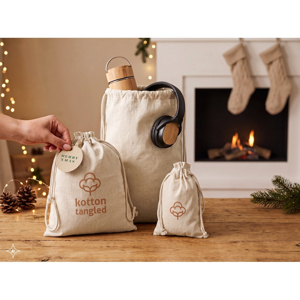 GIFTWRAP M. Mittelgroße Tasche, 100 % Baumwolle (120 g/m²) – zusätzliche Ansicht