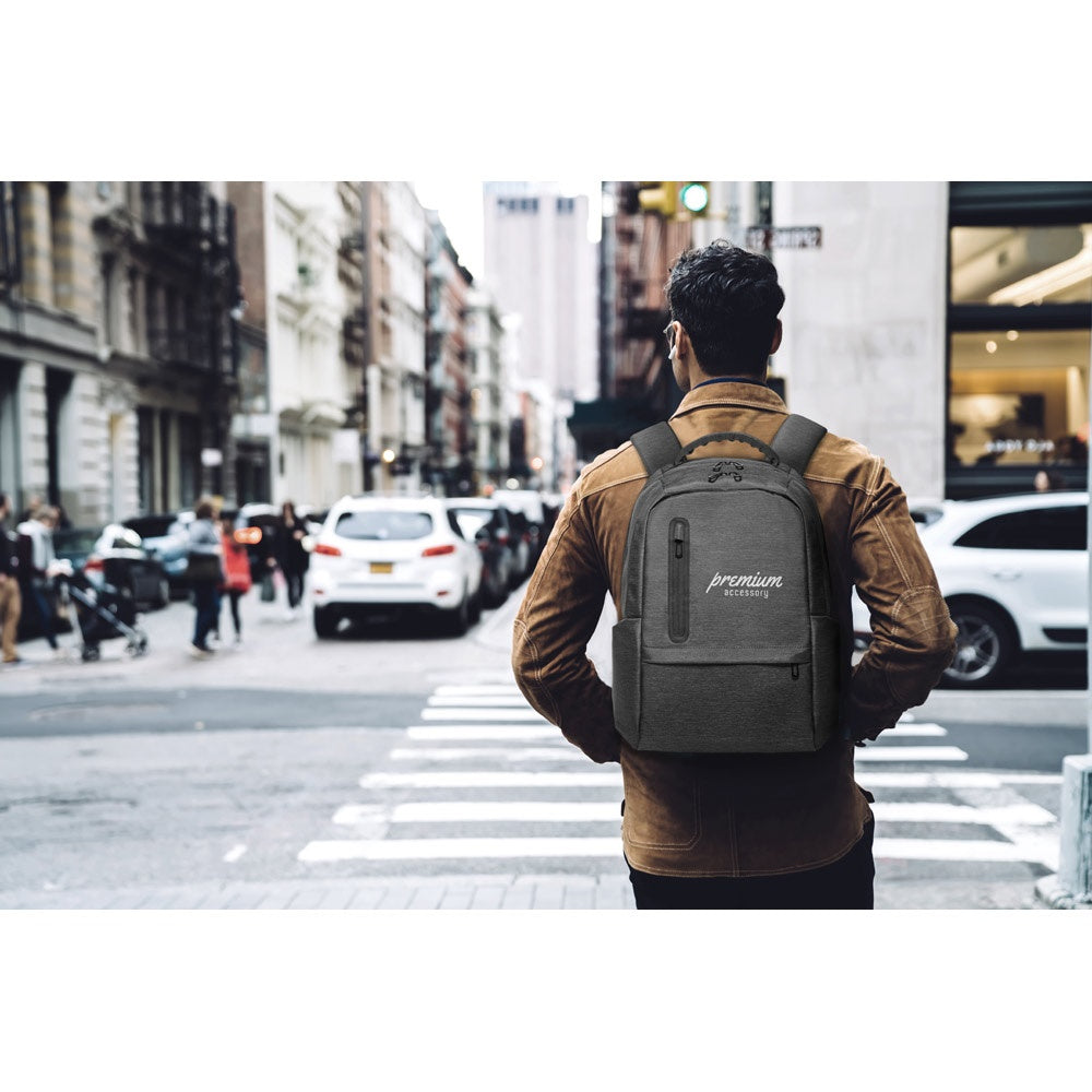 BOSTON. Wasserdichter 2Tone Nylon 17'' Laptop-Rucksack – zusätzliche Ansicht