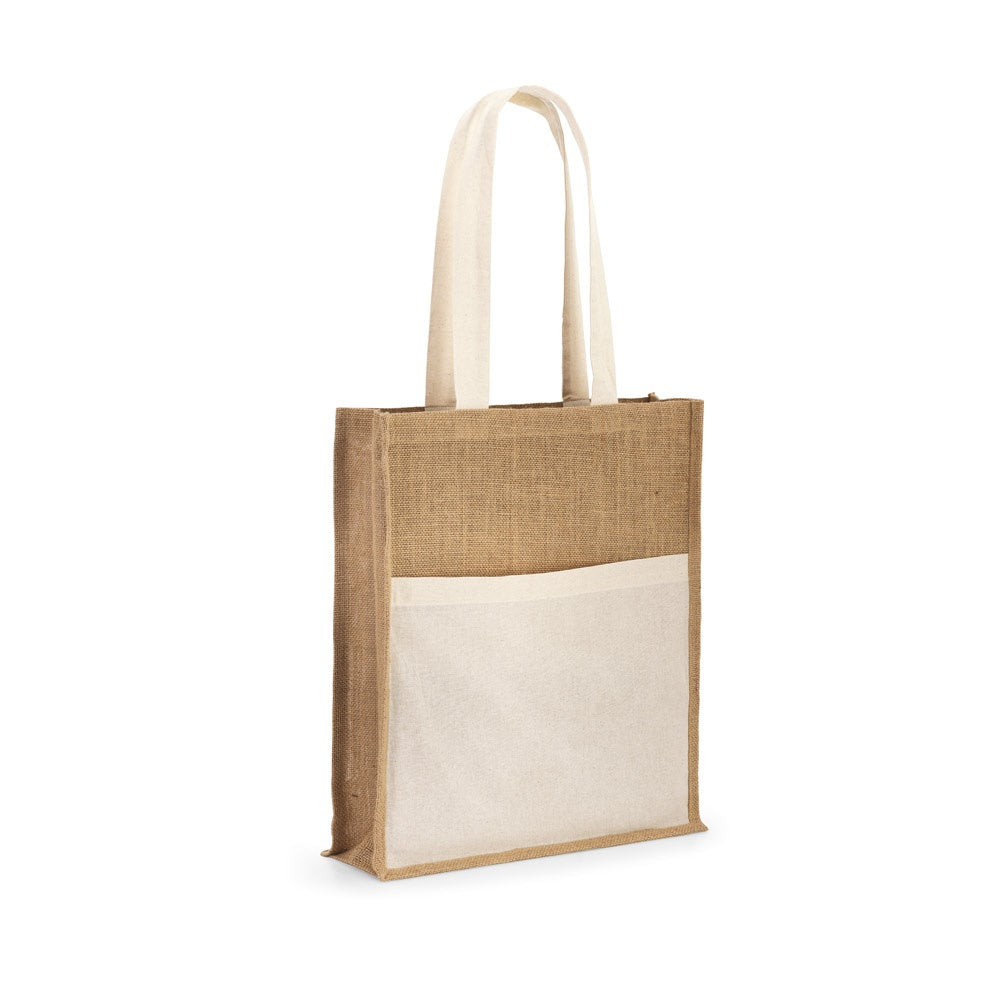 BRAGA. Jutetasche (240 g/m²) und Tasche aus 100% Baumwolle (140 g/m²) – zusätzliche Ansicht