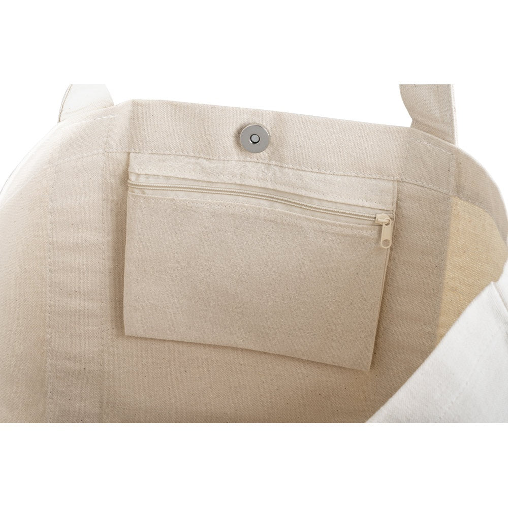VILLE. Tragetasche aus 100% Canvas-Baumwolle mit einer Innentasche (280 g/m²) – zusätzliche Ansicht