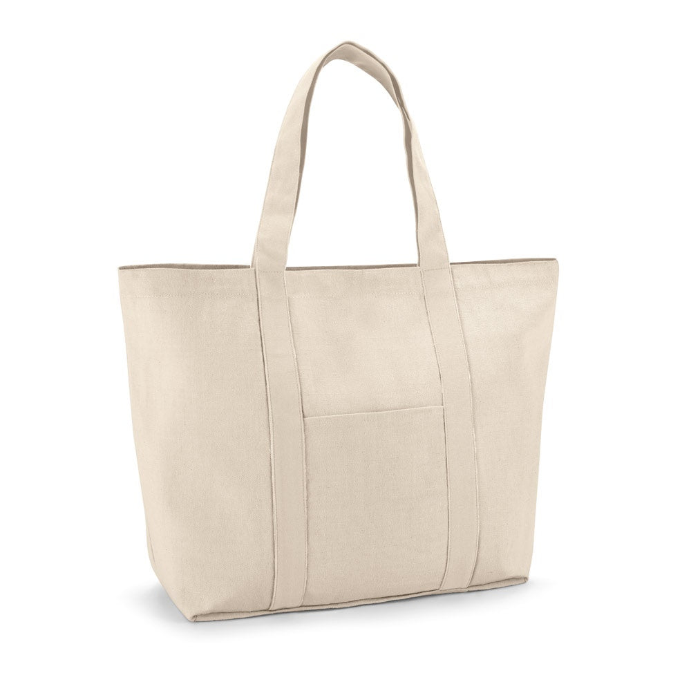 VILLE. Tragetasche aus 100% Canvas-Baumwolle mit einer Innentasche (280 g/m²) – zusätzliche Ansicht