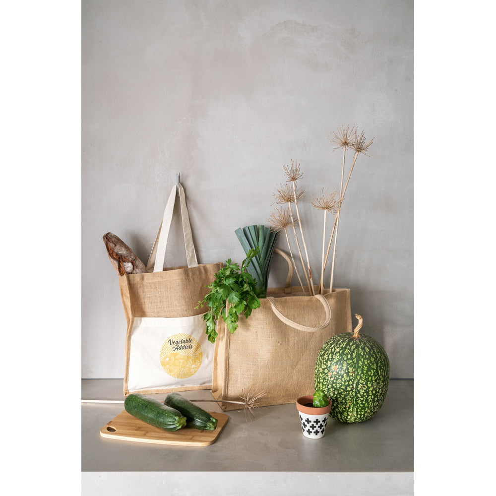 SHANTI. Tragetasche aus Jute (360 g/m²) – zusätzliche Ansicht
