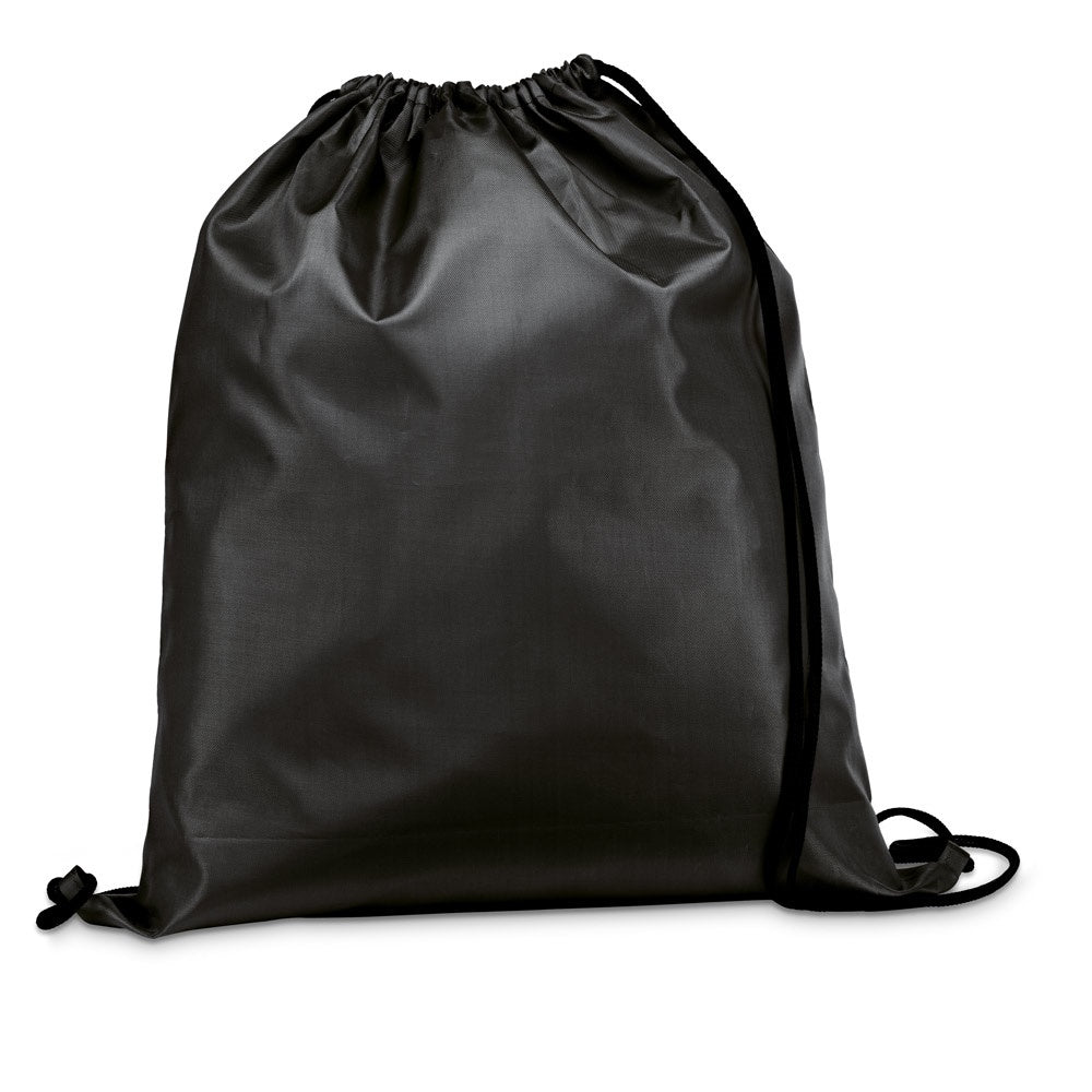 CARNABY. 210D Rucksacktasche mit schwarzen Zugbändern – zusätzliche Ansicht