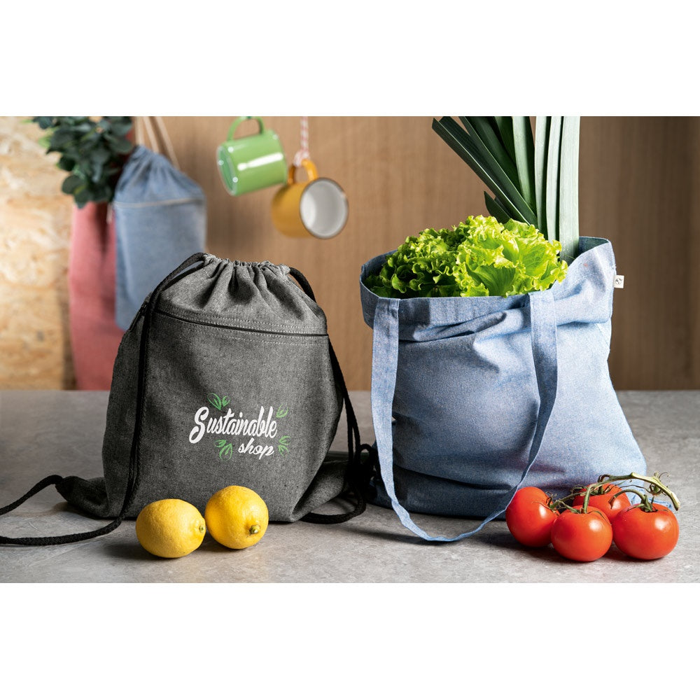 CHANCERY. Turnbeutel mit recycelter Baumwolle (70%), Polyester (30% rPET) (140 g/m²) – zusätzliche Ansicht