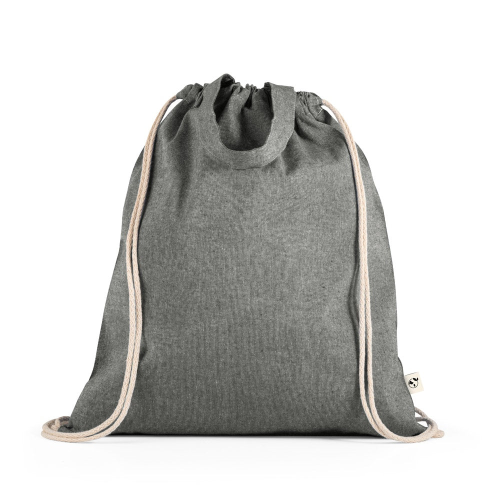 RISSANI. Tragetasche/Turnbeutel (2in1) aus recycelter Baumwolle (70%) und polyester (30% rPET) (140 g/m²) – zusätzliche Ansicht
