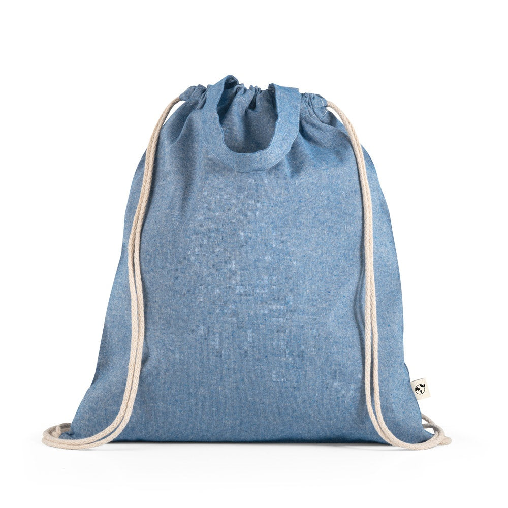 RISSANI. Tragetasche/Turnbeutel (2in1) aus recycelter Baumwolle (70%) und polyester (30% rPET) (140 g/m²) – zusätzliche Ansicht