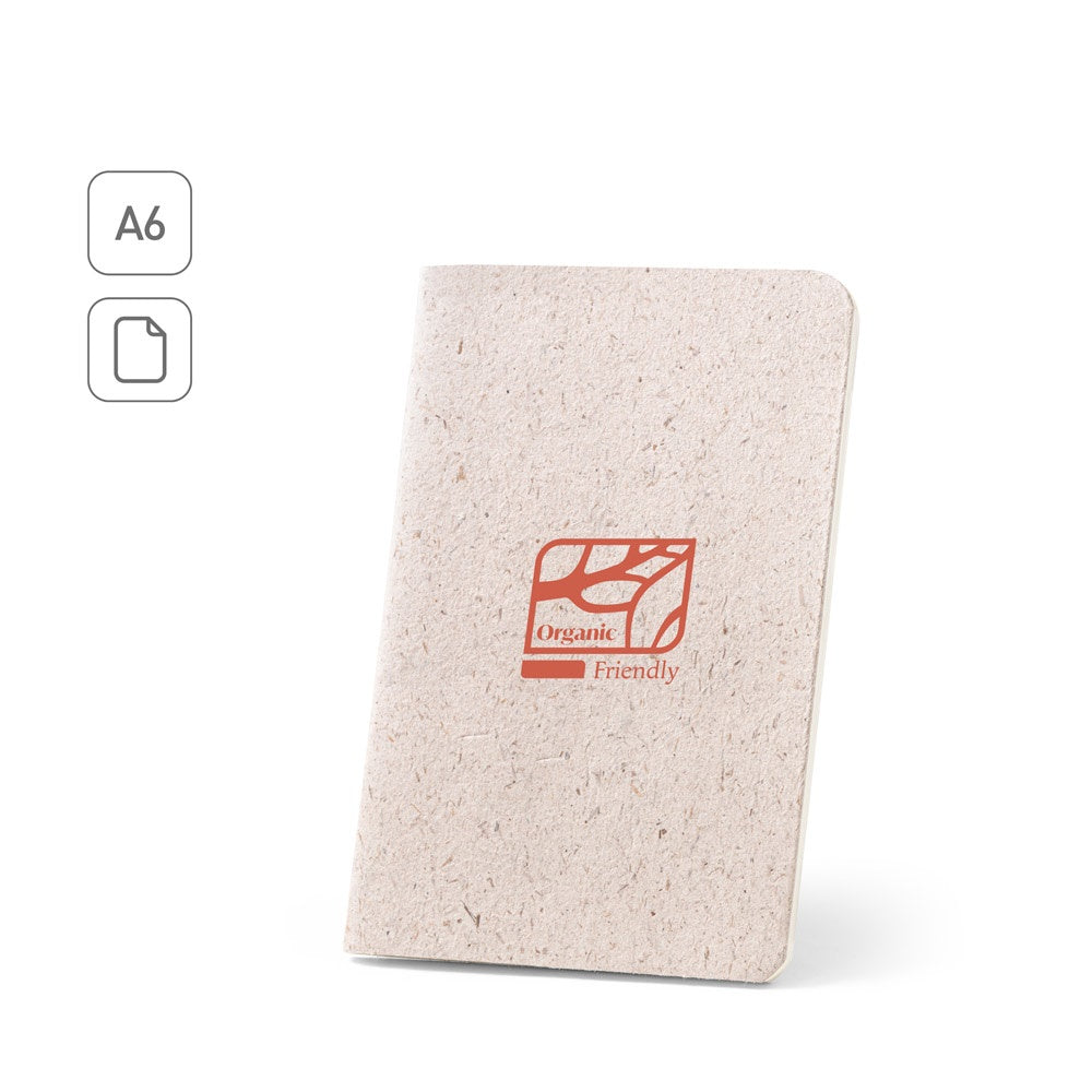 ORGANIC SOFT. Notizbuch A6 mit flexiblem Cover aus Elefantendung (80%)