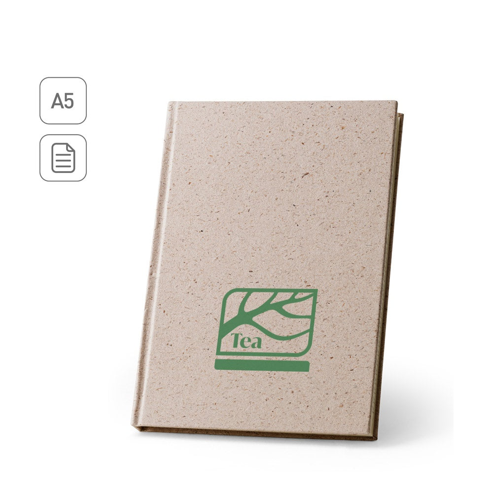 TEAPAD RIGID. Notizbuch A5 mit Hardcover aus Teeblattverwertung (65%)
