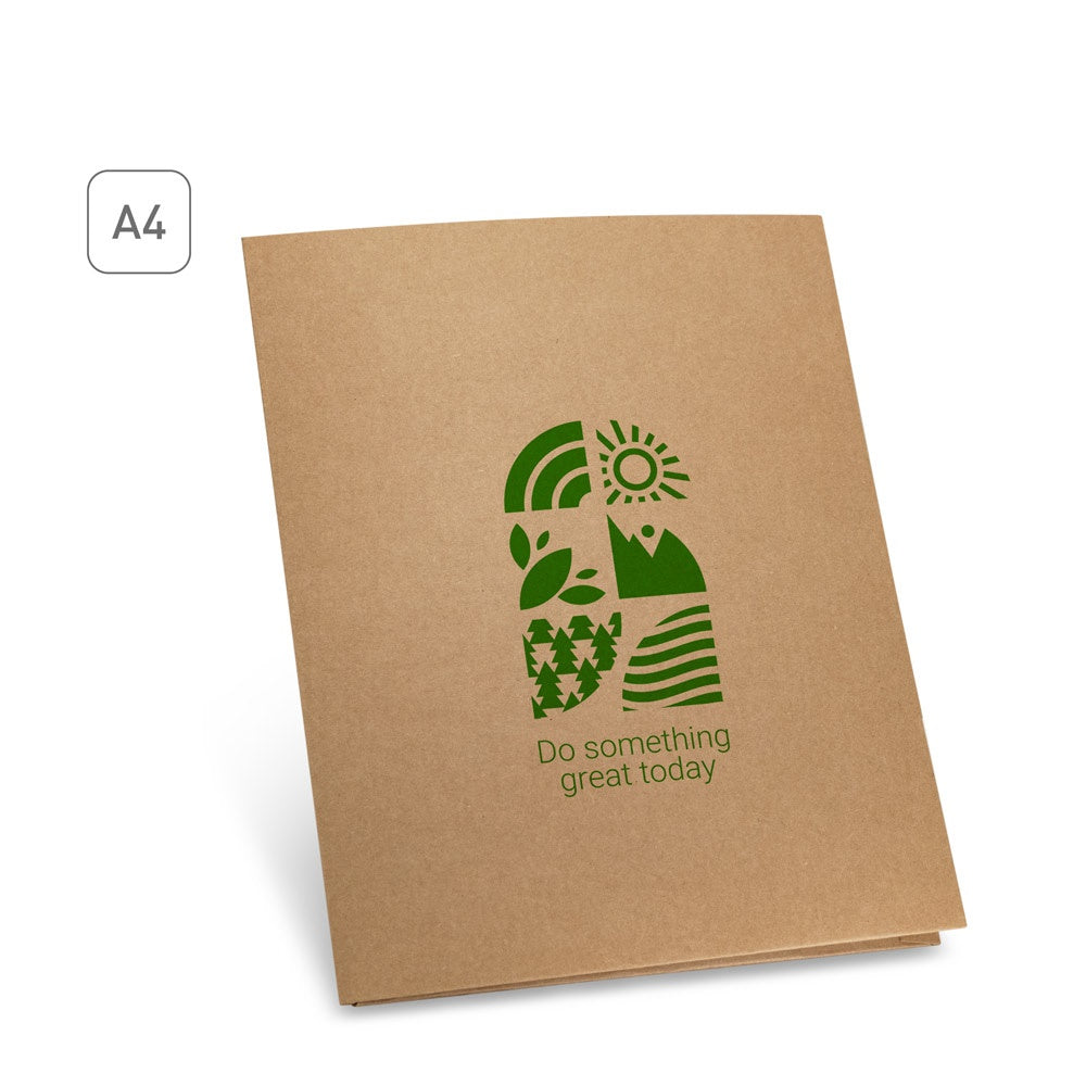PUZO. Mappe aus 100 % Recyclingpapier A4 (400 g/m²)