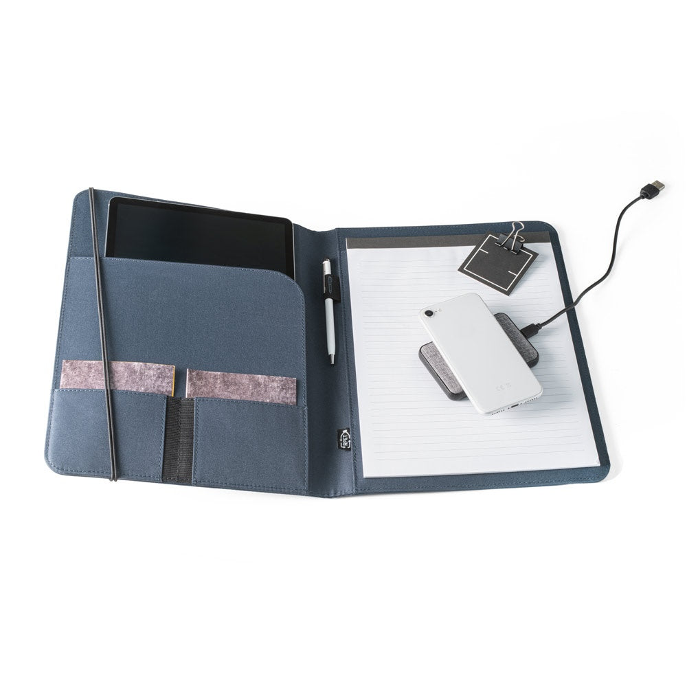 EMERGE FOLDER II. A4 Mappe aus recyceltem Polyester (100% rPET) 300D mit elastischem Verschluss – zusätzliche Ansicht