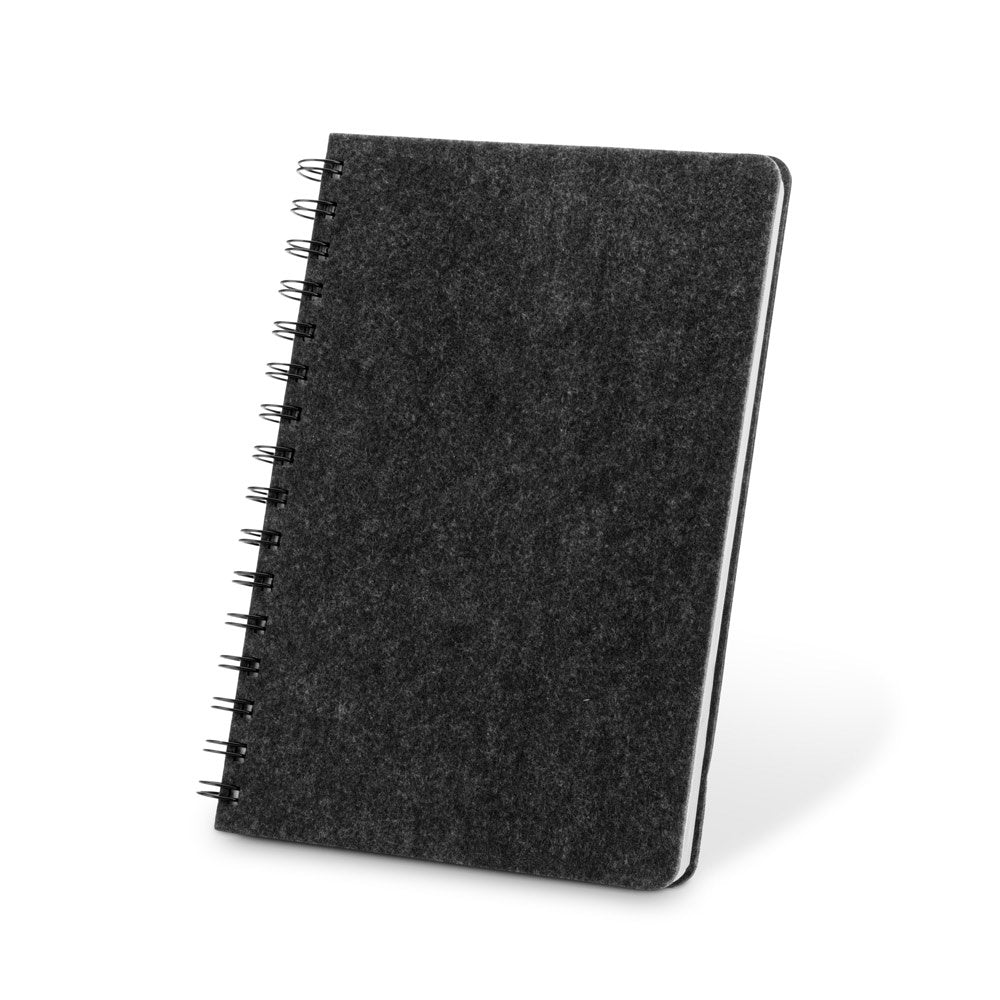 MISHIMA. A5-Ringbuch mit flexiblem Einband aus recyceltem Filz (100% rPET) mit linierten Seiten – zusätzliche Ansicht