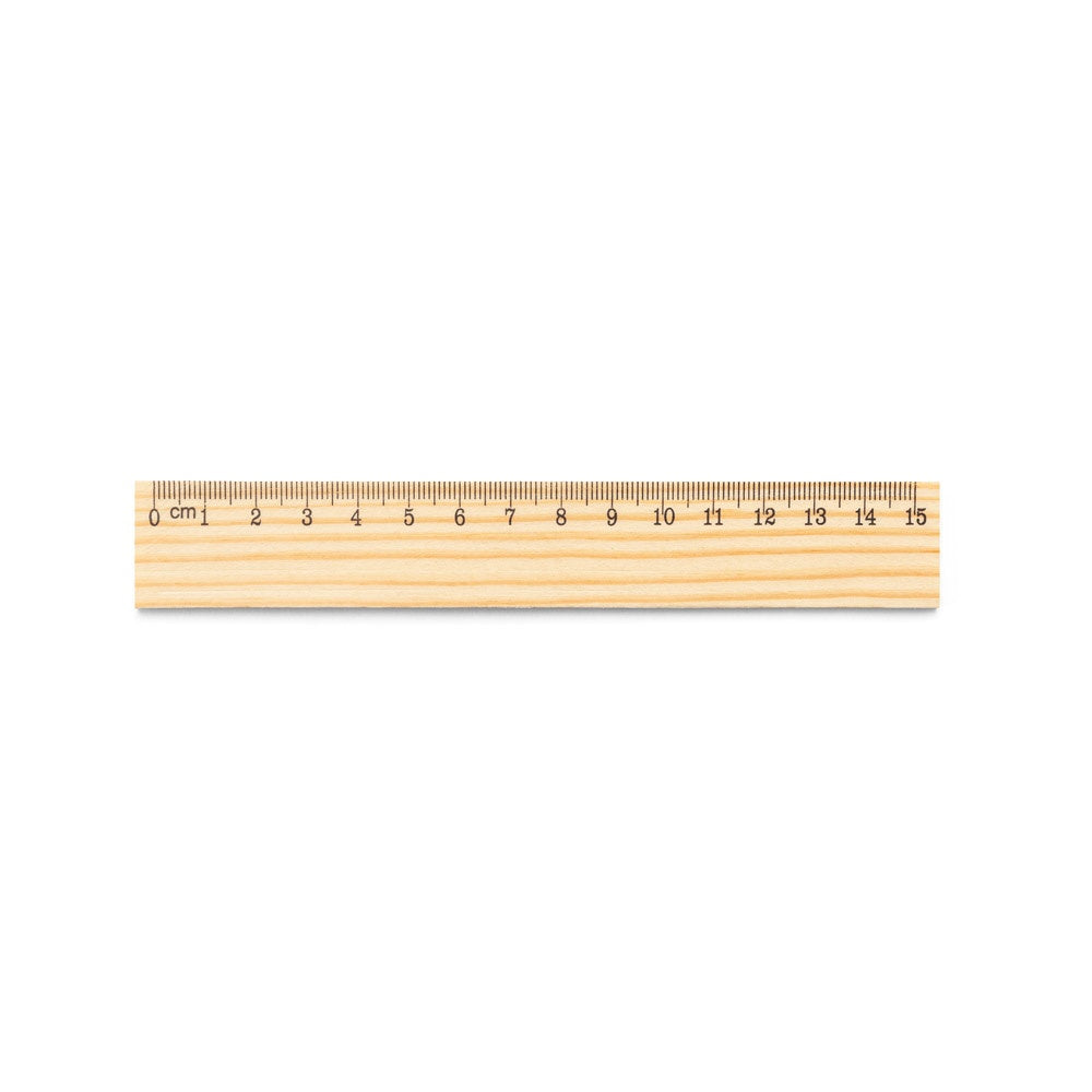 WESLEY 15. Lineal aus Kiefernholz mit 15 cm Skala – zusätzliche Ansicht