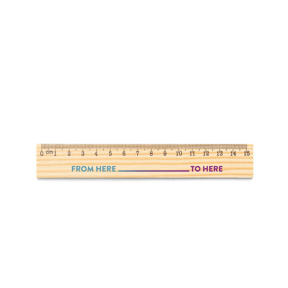 WESLEY 15. Lineal aus Kiefernholz mit 15 cm Skala