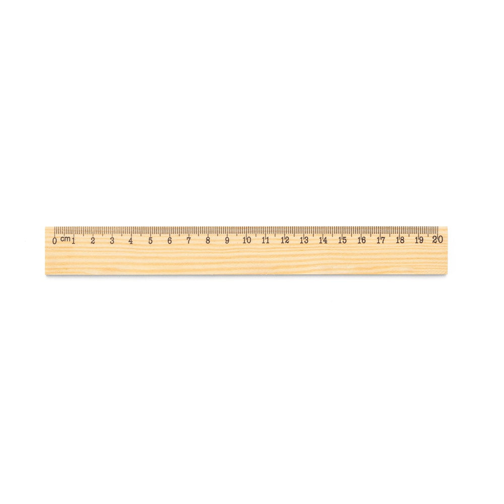 WESLEY 20. Lineal aus Kiefernholz mit 20 cm Skala – zusätzliche Ansicht