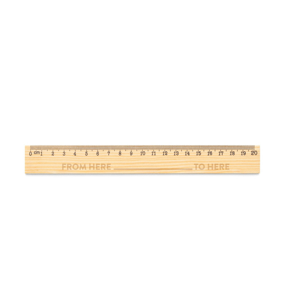 WESLEY 20. Lineal aus Kiefernholz mit 20 cm Skala