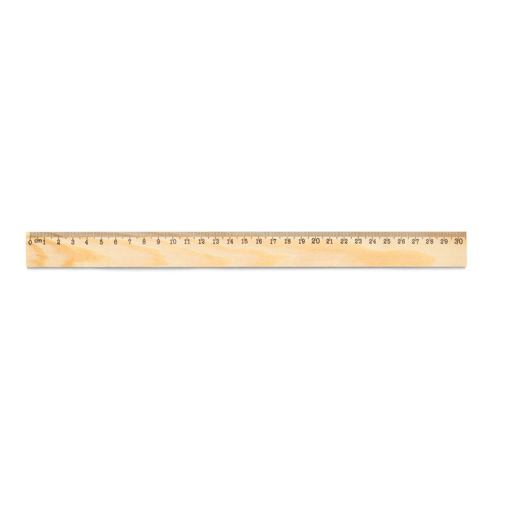 WESLEY 30. Lineal aus Kiefernholz mit 30 cm Skala – zusätzliche Ansicht