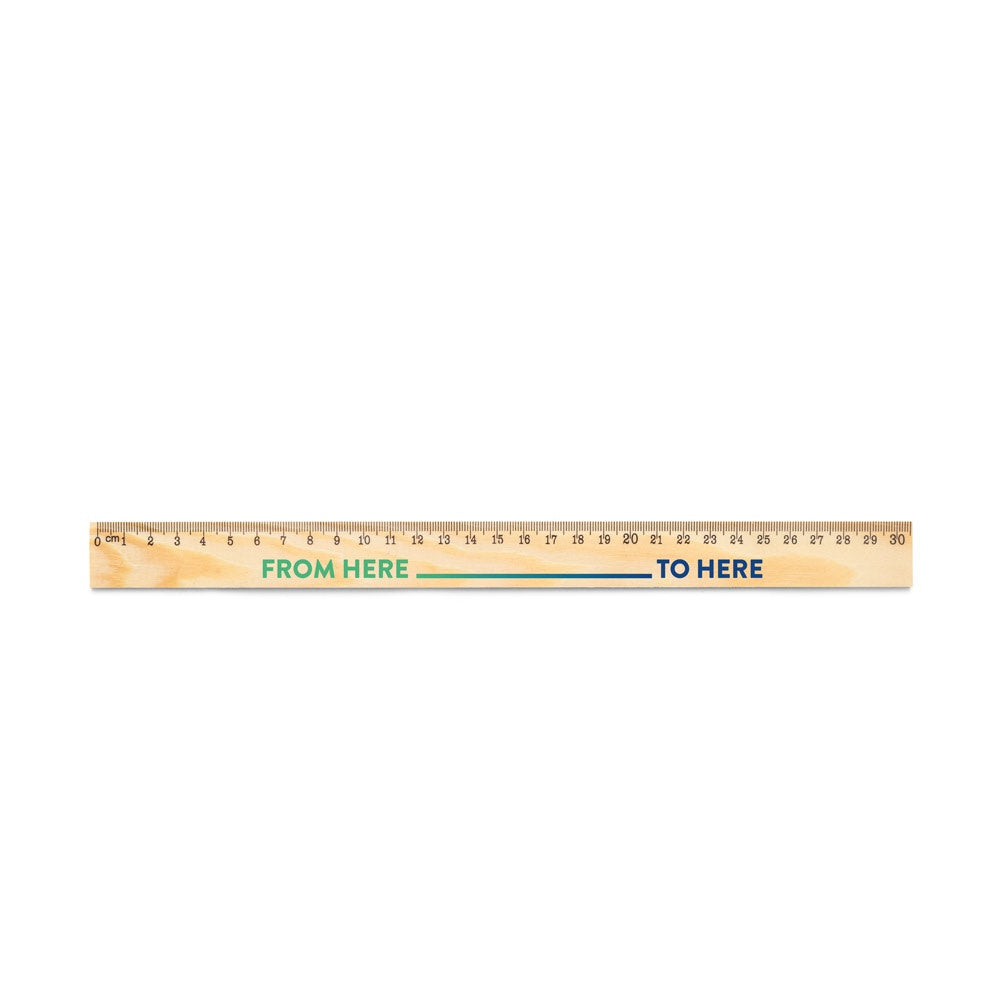 WESLEY 30. Lineal aus Kiefernholz mit 30 cm Skala