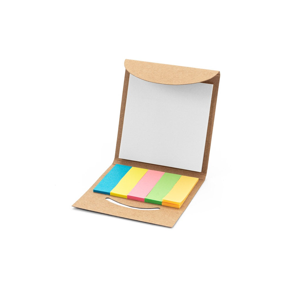 AINSLEY. Büroset 2-in-1- aus 100 % Recyclingpapier mit 6 Haftnotizblöcken – zusätzliche Ansicht