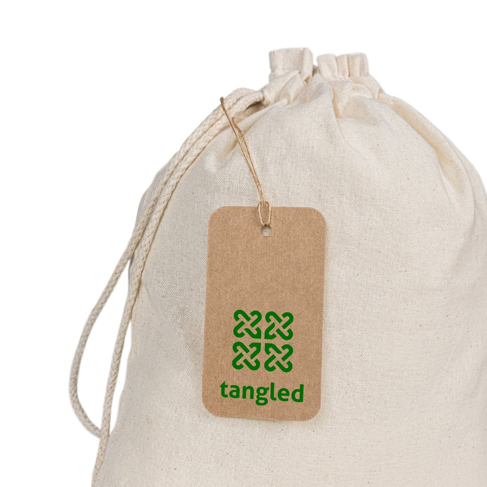 LABEL RECTANGULAR. Rechteckiges Etikett aus 100% Recyclingpapier (700 g/m²) – zusätzliche Ansicht