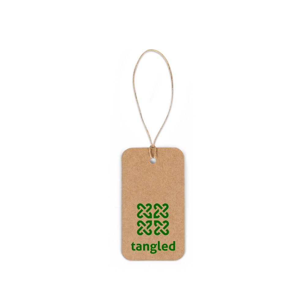 LABEL RECTANGULAR. Rechteckiges Etikett aus 100% Recyclingpapier (700 g/m²)