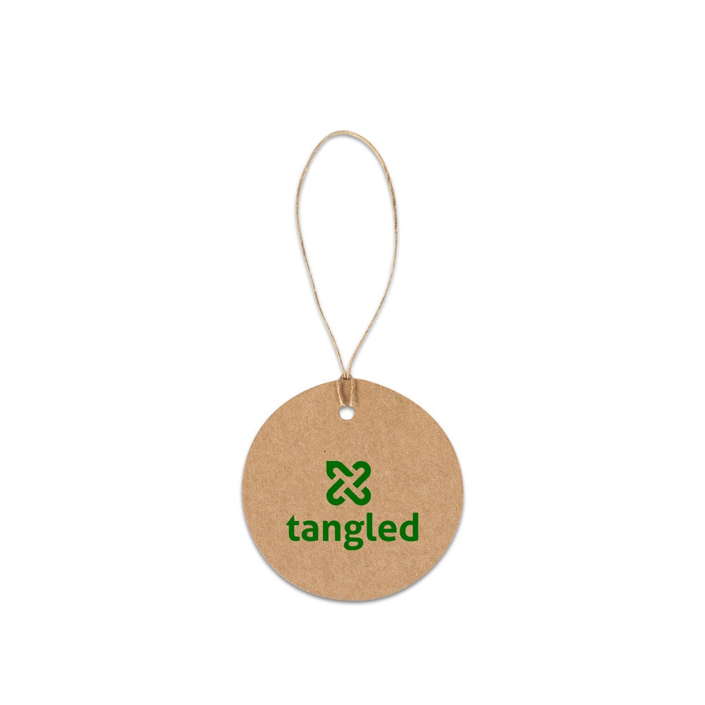 LABEL ROUND. Etikett aus 100 % Recyclingpapier (700 g/m²) in rundem Format