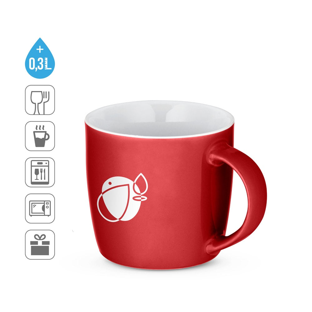 COMANDER. Keramikbecher mit glänzender Oberfläche, 370 ml