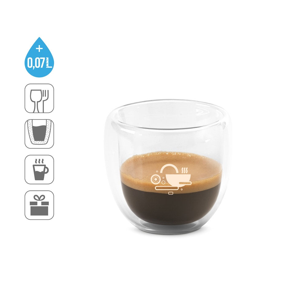 EXPRESSO. Borosilikatglas-Kaffee-Set mit 2 Gläsern
