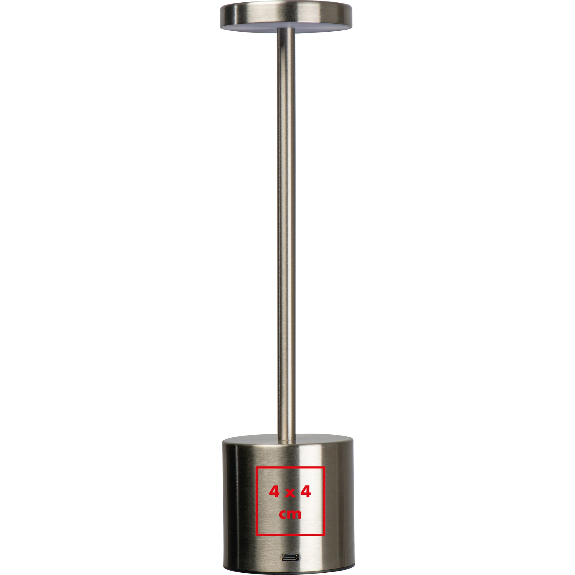 Tischlampe aus Edelstahl mit Akku ANNETTE