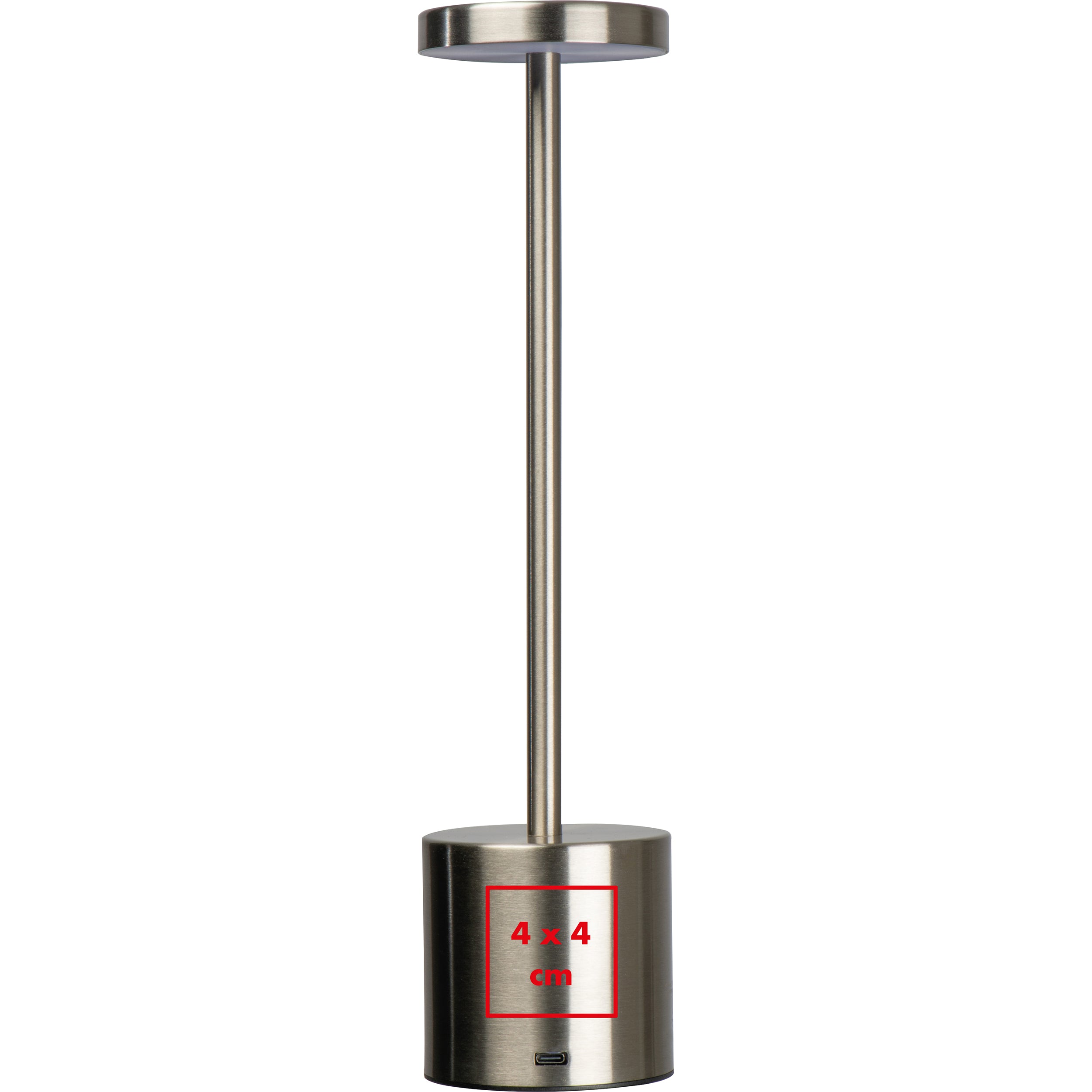 Tischlampe aus Edelstahl mit Akku ANNETTE