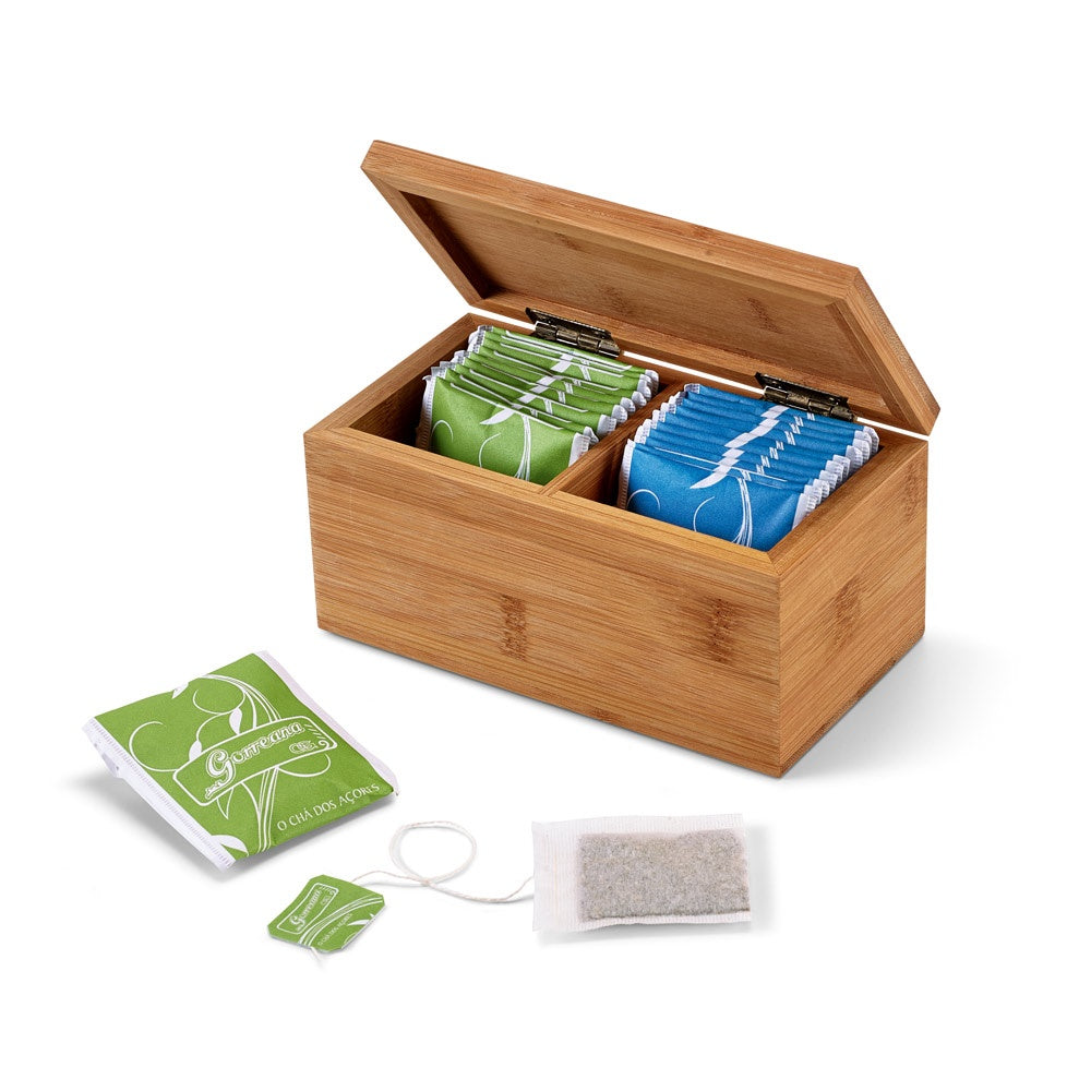 BURDOCK. Teebox aus Bambus mit 2 Fächern und einem Magnetverschluss – zusätzliche Ansicht