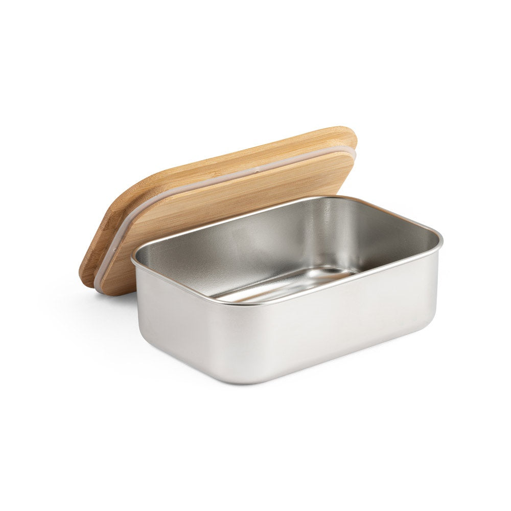 SHINO. Frischhaltebox (800 mL) aus Edelstahl und Deckel aus Bambus – zusätzliche Ansicht