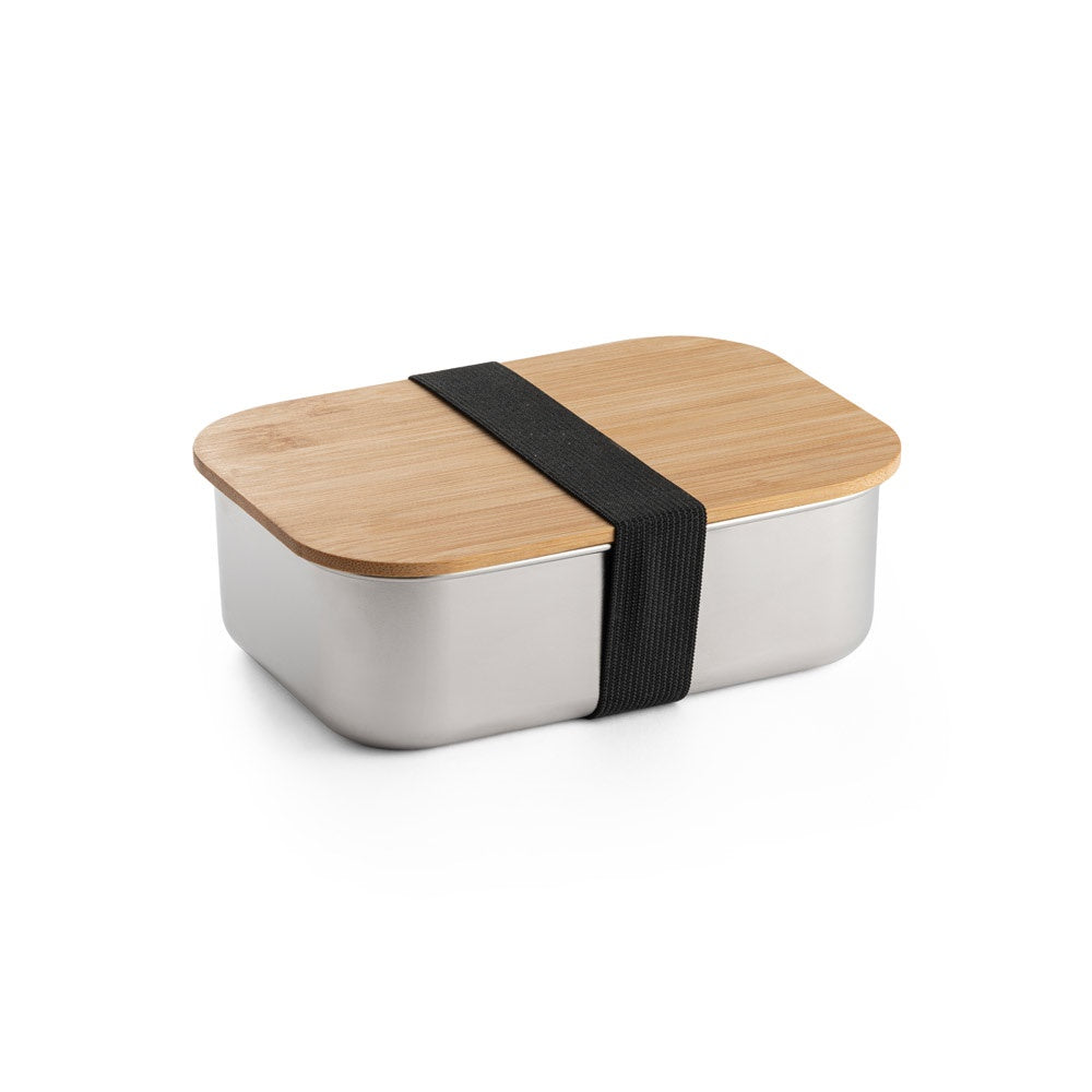 SHINO. Frischhaltebox (800 mL) aus Edelstahl und Deckel aus Bambus – zusätzliche Ansicht