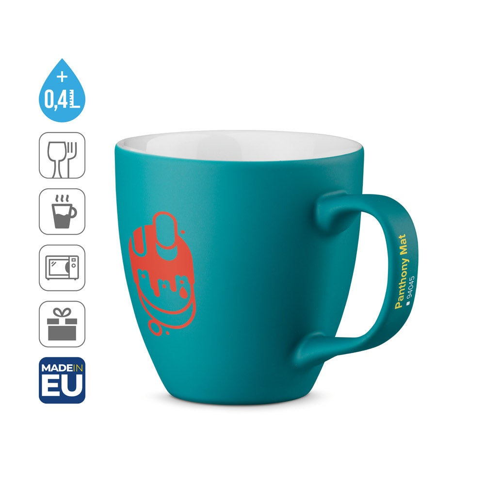 PANTHONY MAT. Becher aus Hydroglasur-Porzellan mit 450 ml Fassungsvermögen