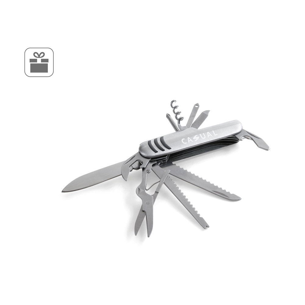 KAPRUN. Multifunktions-Taschenmesser aus Edelstahl und Metall