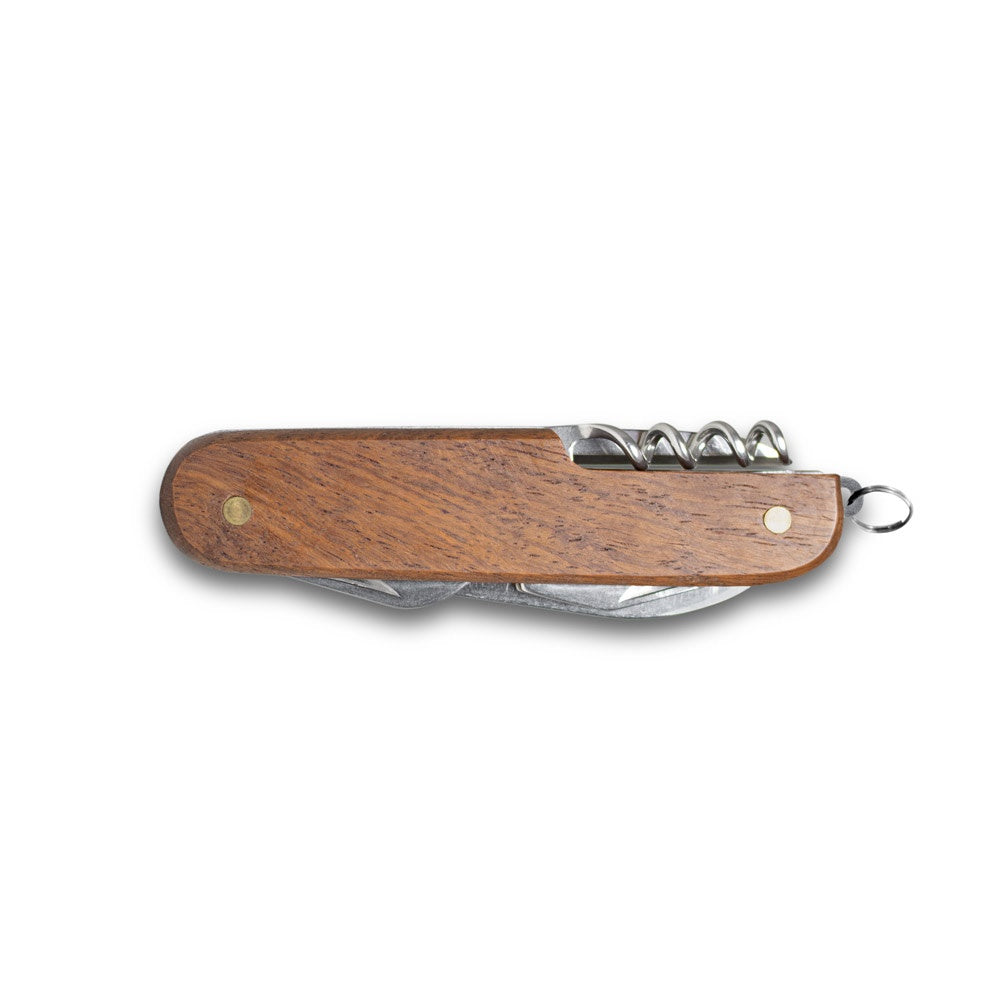 BELPIANO. Multifunktions-Taschenmesser aus Edelstahl und Holz – zusätzliche Ansicht