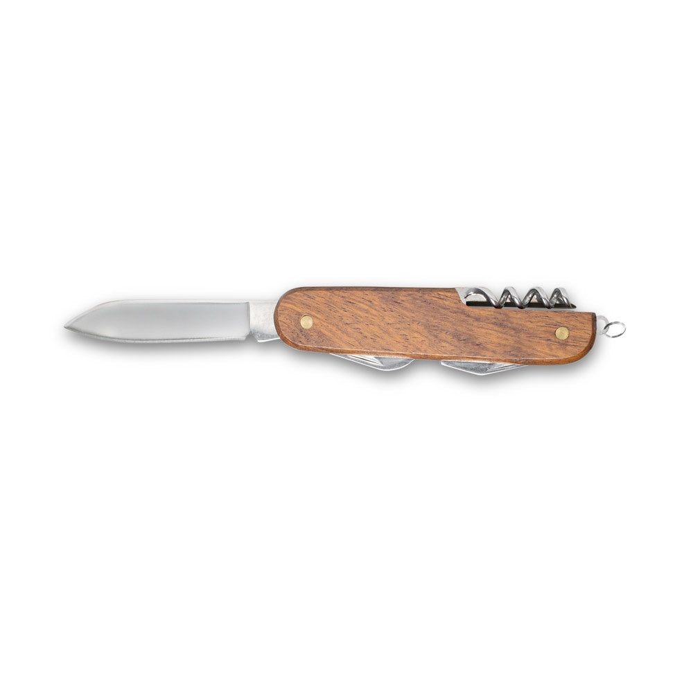 BELPIANO. Multifunktions-Taschenmesser aus Edelstahl und Holz – zusätzliche Ansicht