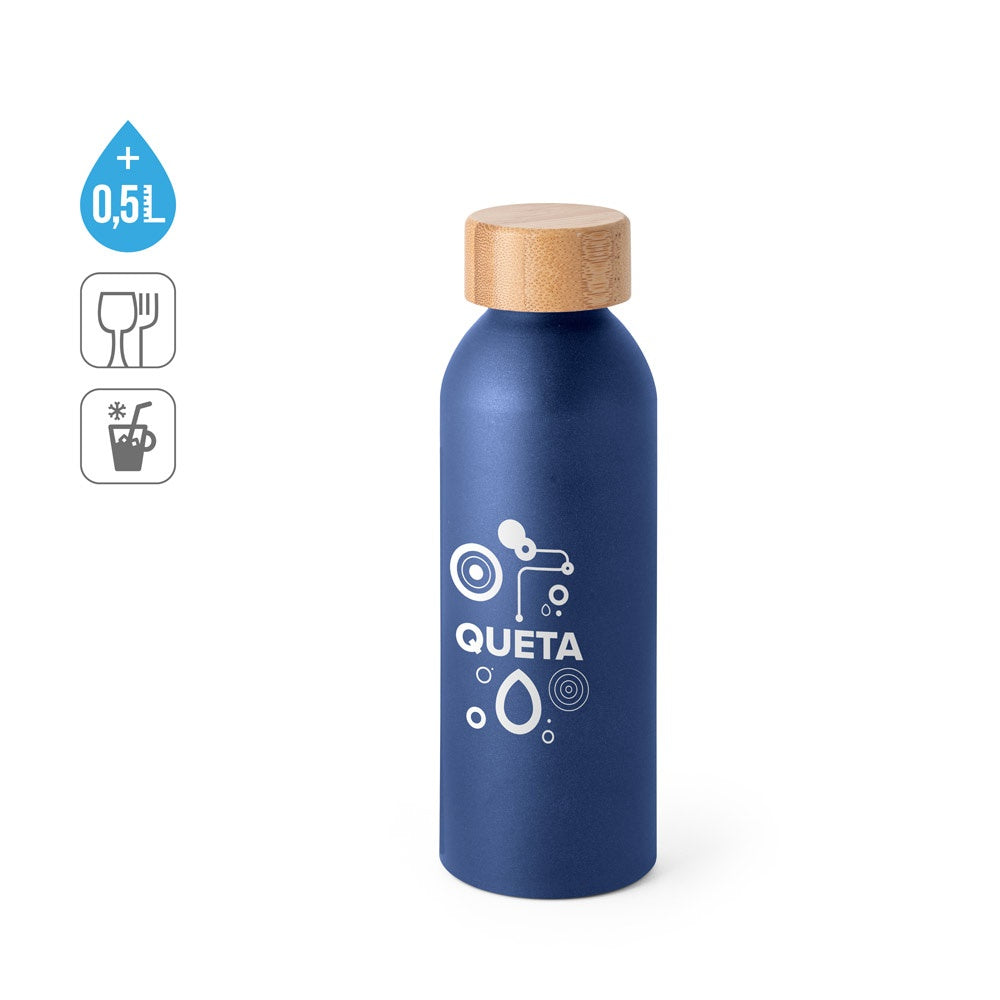 QUETA. Aluminiumflasche mit Bambusdeckel 550 ml