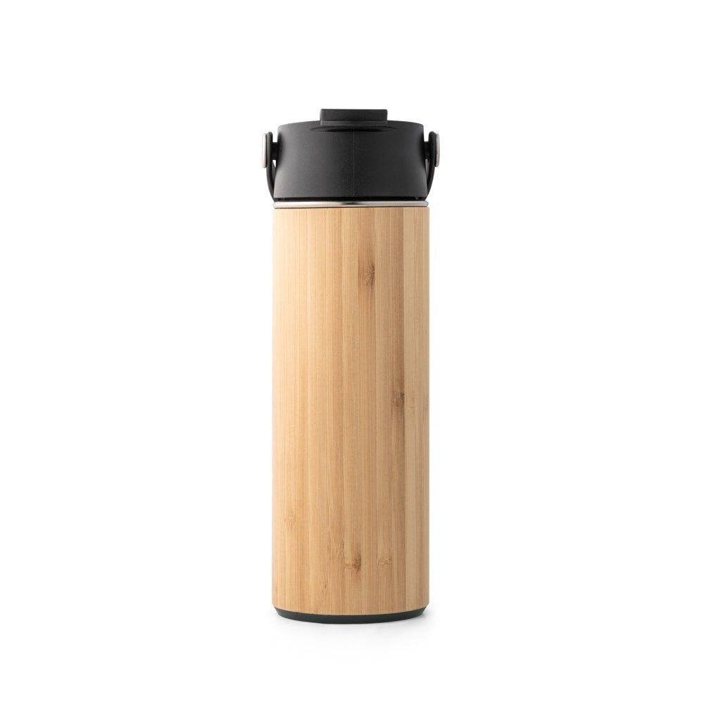 LAVER. Thermosflasche aus Bambus, Edelstahl und PP 440 ml – zusätzliche Ansicht