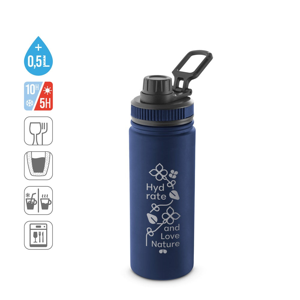 FEDERER. Trinkflasche aus 90% recyceltem Edelstahl 570 mL