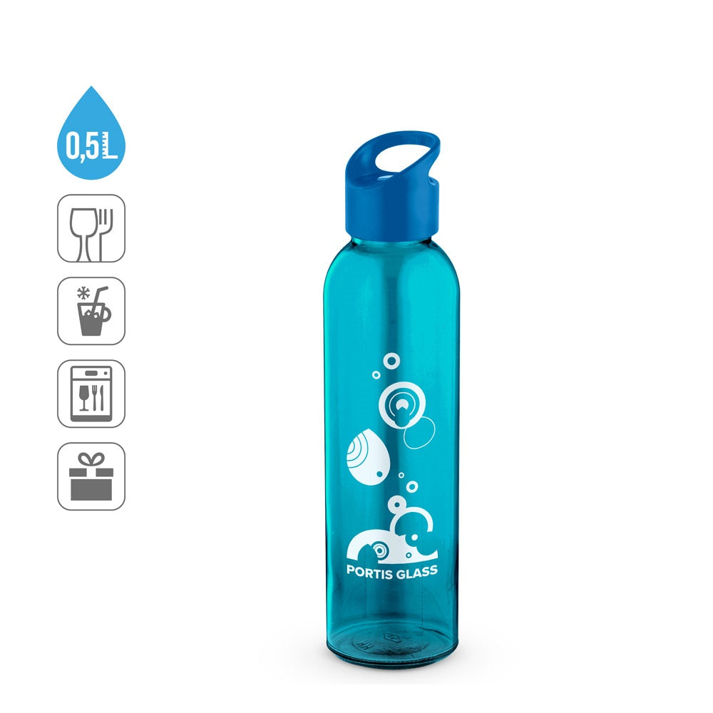 PORTIS GLASS. Glasflasche mit PP-Verschluss 500 ml