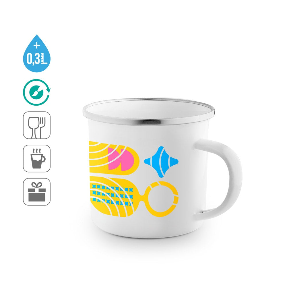 GOTZE SUB. Tasse (350 mL) aus Emaille geeignet für Sublimation
