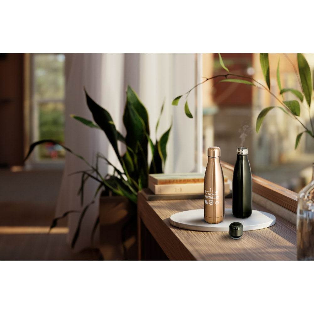 SHOW METALLIC. Edelstahlflasche 510 mL mit mattem Metallic-Finish – zusätzliche Ansicht