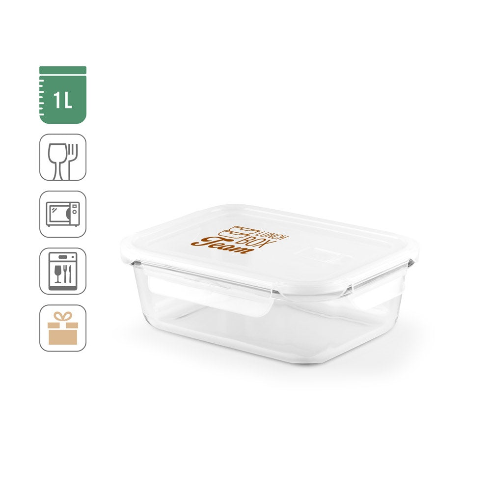 QUORIN. Lunchbox. Hermetische Box aus Borosilikatglas (1000ml)