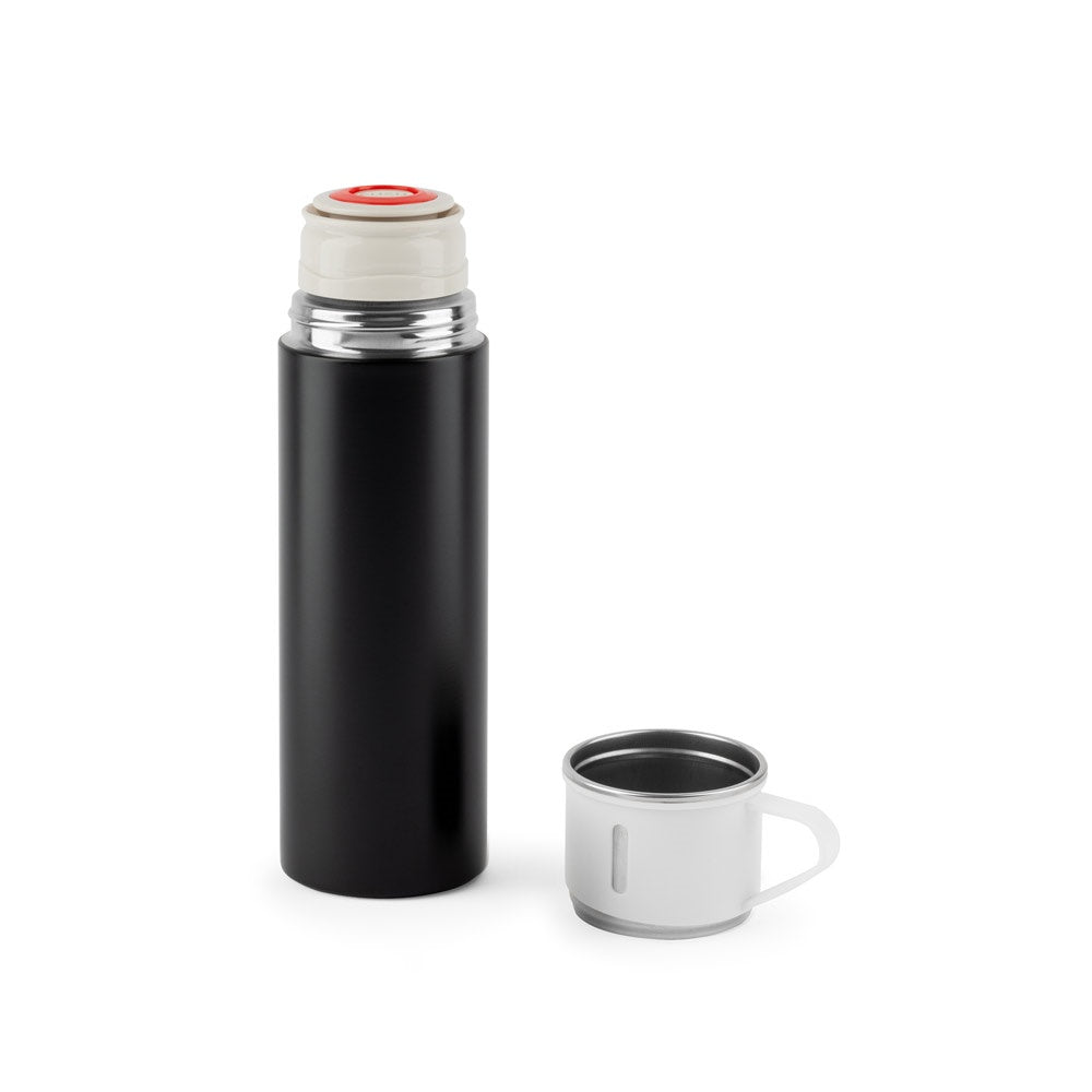 COMANECI. Doppelwandige Edelstahlflasche (90% recycelt) mit matter Oberfläche 490 ml – zusätzliche Ansicht