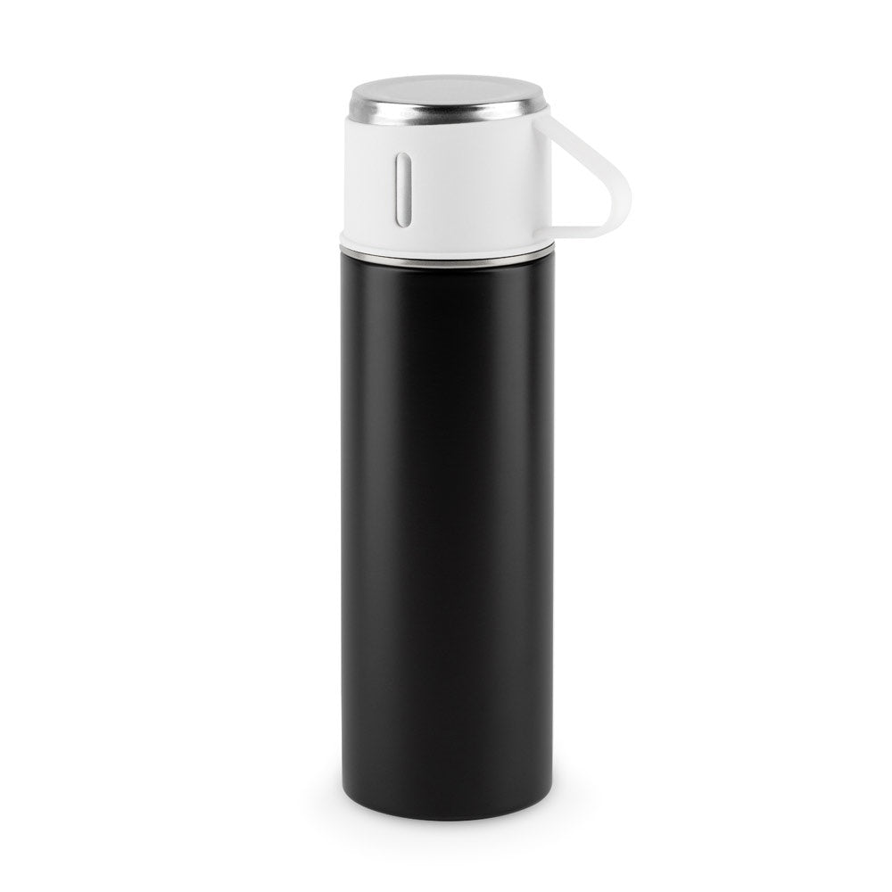 COMANECI. Doppelwandige Edelstahlflasche (90% recycelt) mit matter Oberfläche 490 ml – zusätzliche Ansicht
