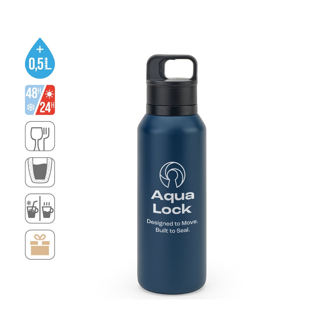 NICKLAUS. Edelstahlflasche (91% recycelt) mit vakuumisolierter Doppelwand 590 mL