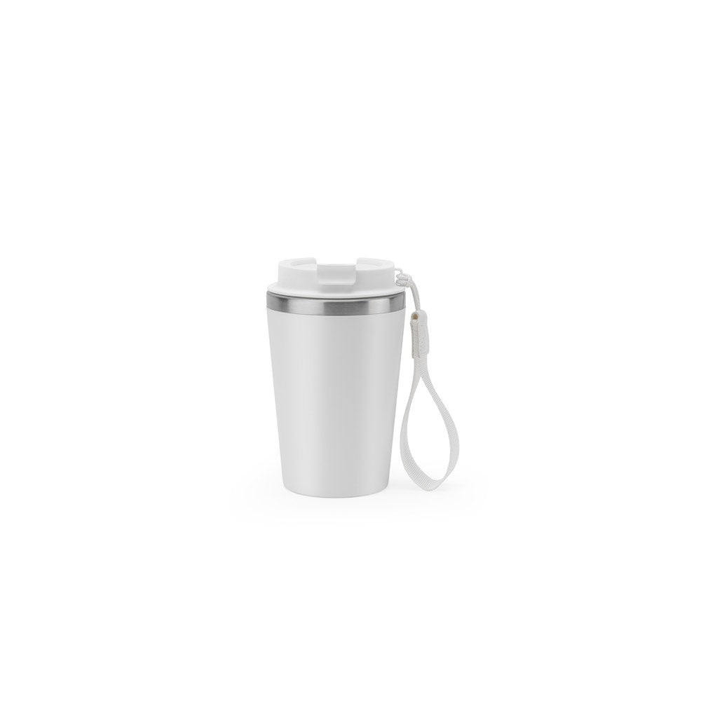 SPITZ. Reisebecher aus Edelstahl (90 % recycelt) und Außenwand aus PP mit matter Oberfläche 440 ml – zusätzliche Ansicht