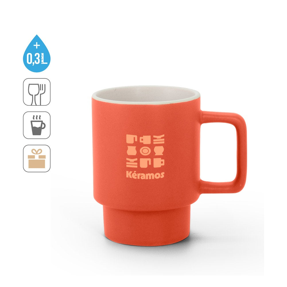KUERTEN. Keramikbecher mit matter Oberfläche 330 ml