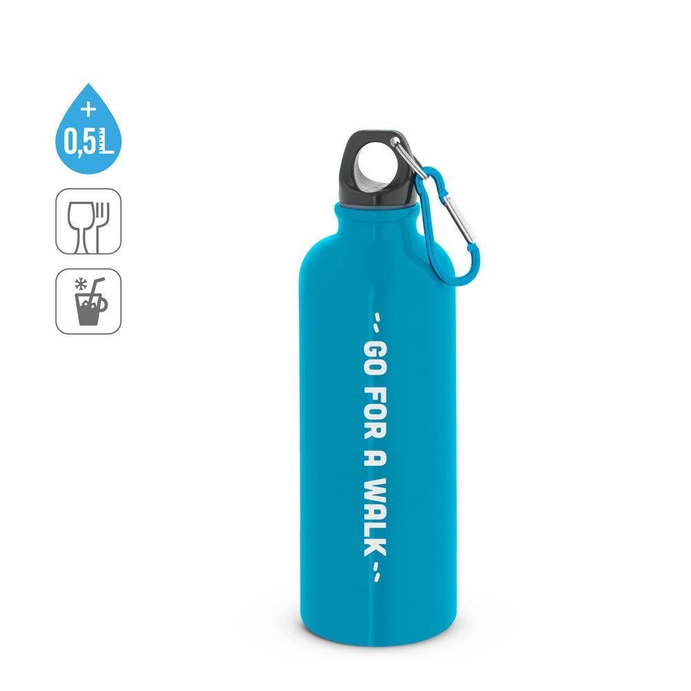 KELCE. Edelstahlflasche mit einwandiger Ausführung und Karabiner, 550 ml