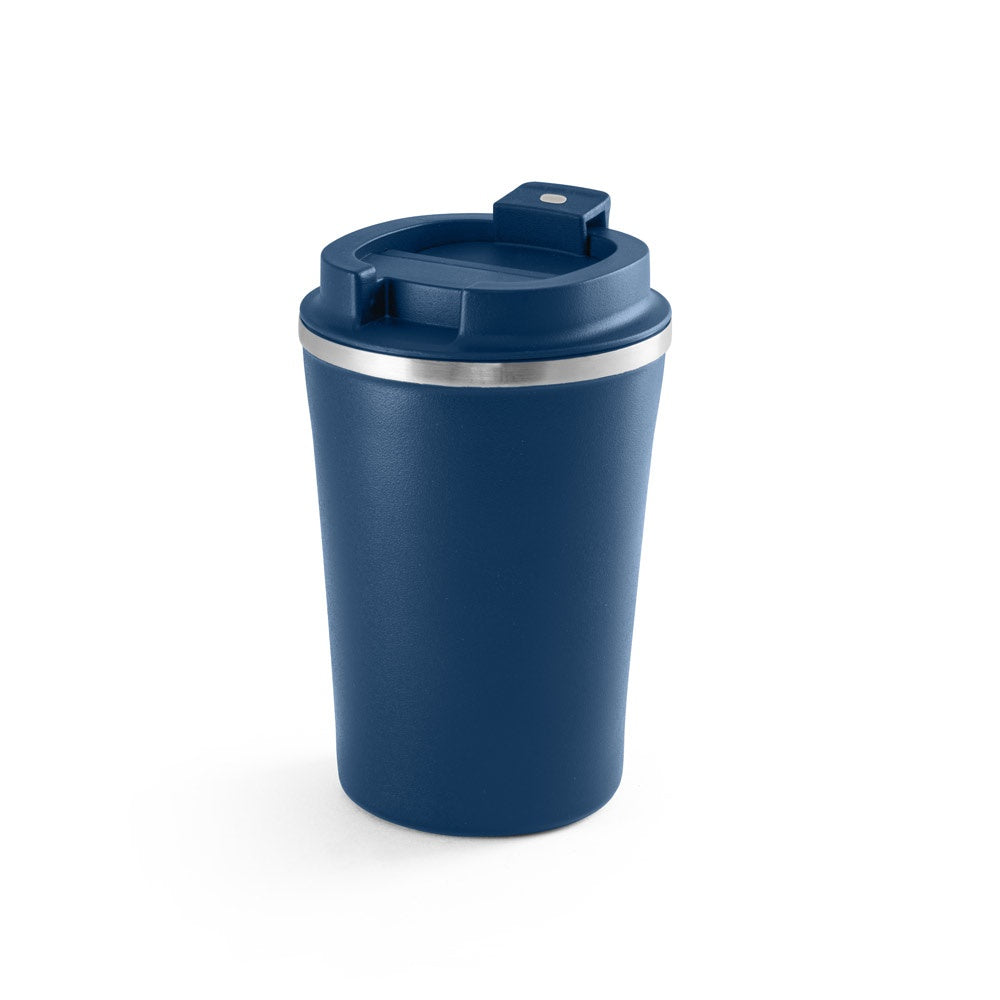 PHELPS CERAMIC. Reisebecher aus Edelstahl mit Keramikbeschichtung innen 470ml
